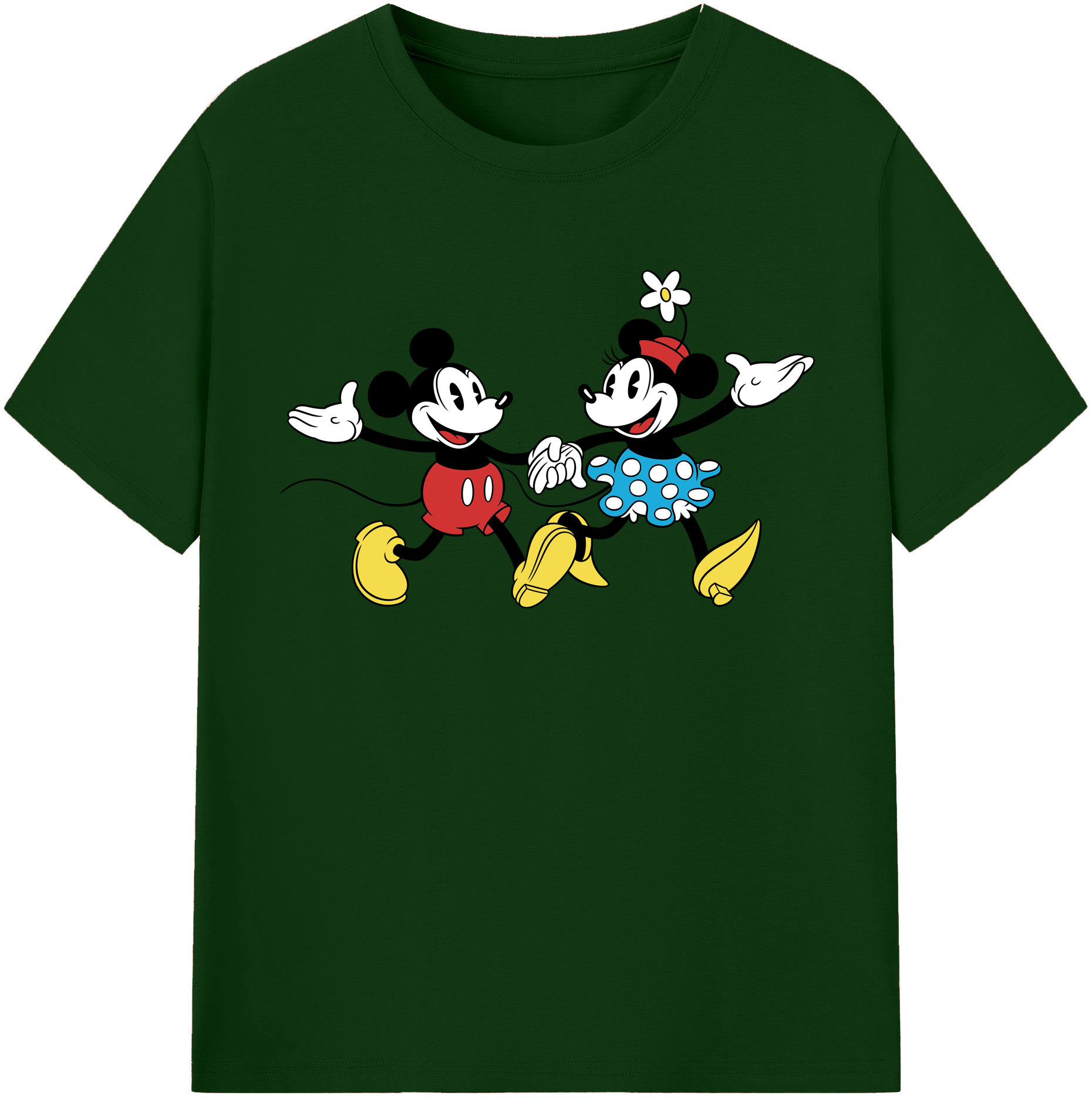（画像用） ミッキーマウス Mickey Mouse 綿100％半袖Tシャツ（フロントプリント）